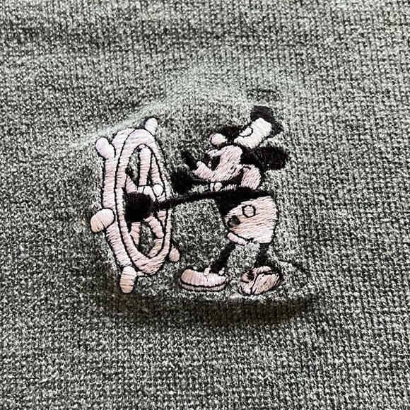 Walt Disney World Sweatshirt Top with Embroidered Steamboat Willie Mickey Mouse - Picture 5 of 9